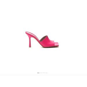 Bottega Veneta Squared Toe Stiletto Sandals Lollipop Pink Womens Size 9